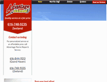 Tablet Screenshot of advantagemarinerepair.com